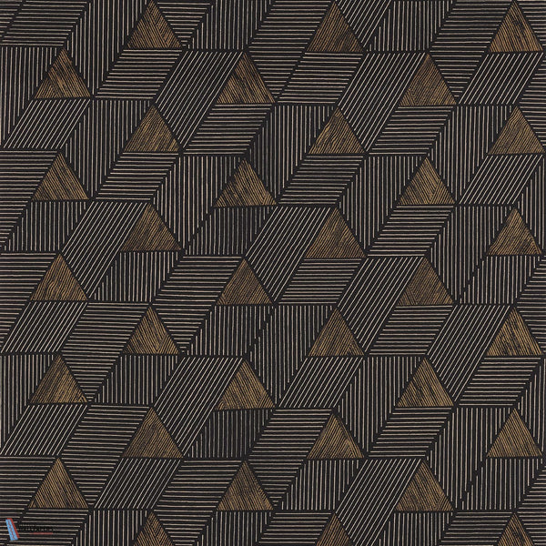 Méroé behang-behang-Casamance-Noir/Mordoré-Rol-Selected Wallpapers &amp; Interiors