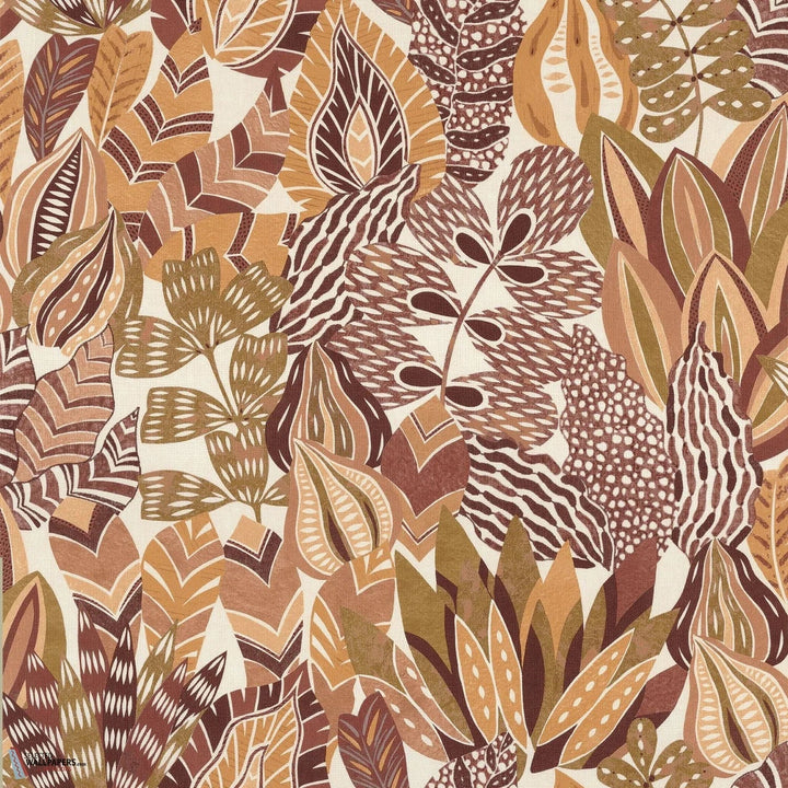 Alfabia behang-Casamance-wallpaper-tapete-Terracotta/Curry-Rol-Selected-Wallpapers-Interiors