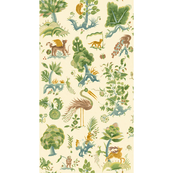 Gertrude behang-Behang-GP&J Baker-Soft Green/Aqua-Rol-Selected Wallpapers &amp; Interiors