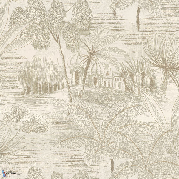 Baharia-behang-Tapete-Casamance-Blanc/Doré-Rol-76141214-Selected Wallpapers