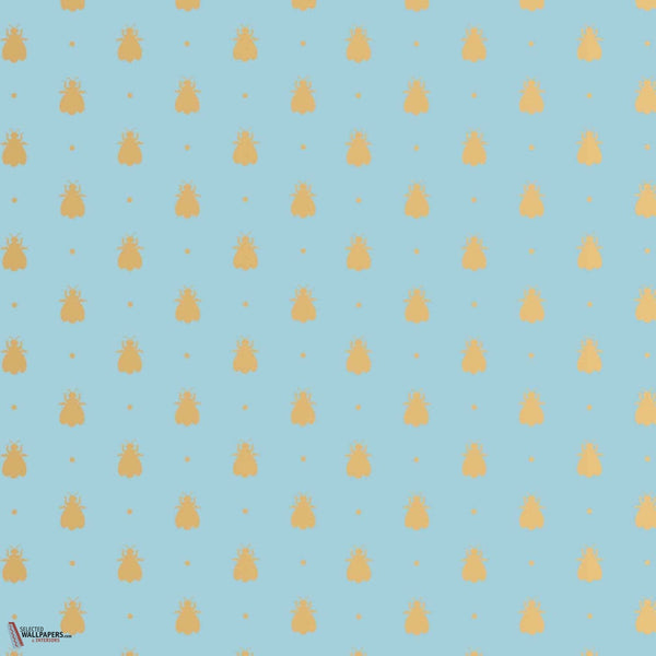 Bumble Bee-Behang-Tapete-Farrow & Ball-Blue-Rol-BP555-Selected Wallpapers