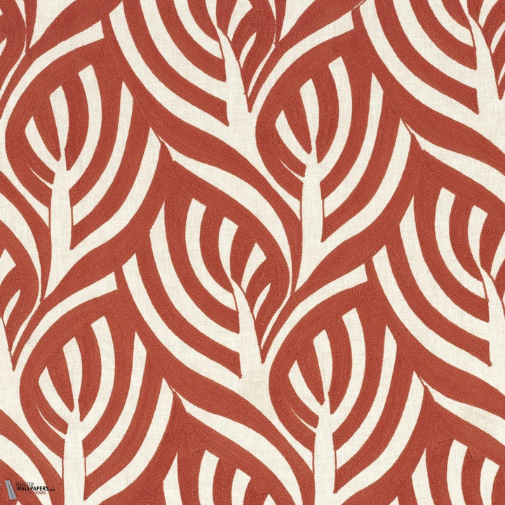 Catalpa stof-Casamance-fabric-Rouge-Meter (M1)-Selected-Wallpapers-Interiors