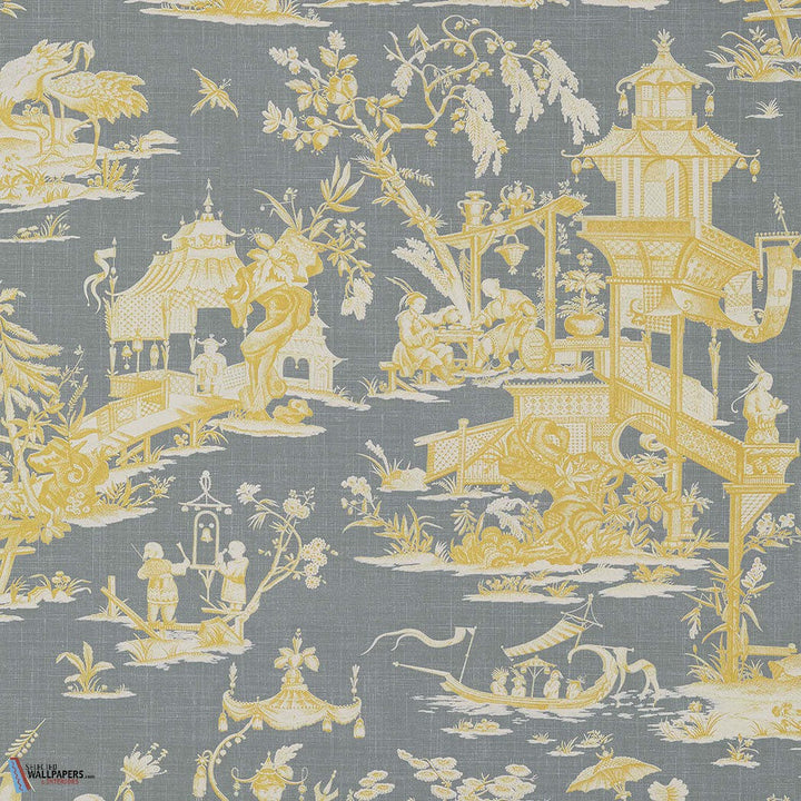 Cheng Toile-Thibaut-Yellow Grey-Rol-Selected-Wallpapers-Interiors