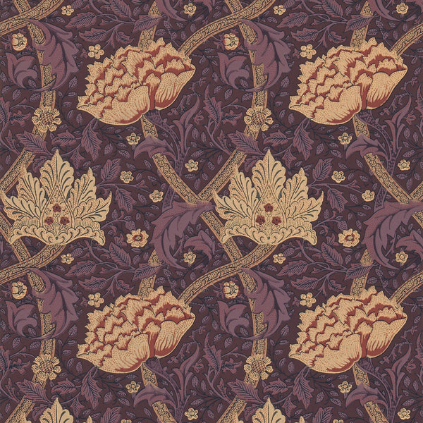 Windrush behang-Behang-Morris & Co-Aubergine/Wine-Rol-Selected Wallpapers &amp; Interiors