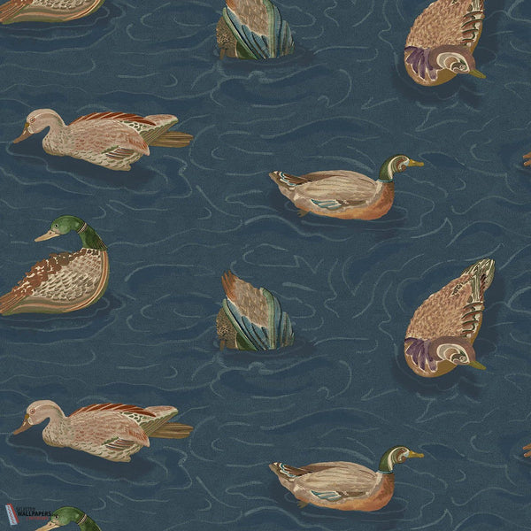 Duck Pond behang-Mulberry-wallpaper-tapete-Indigo-Rol-Selected-Wallpapers-Interiors