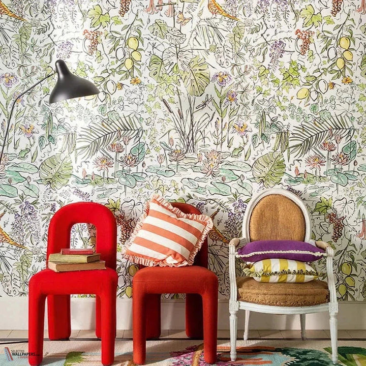 Flore behang-Pierre Frey-wallpaper-tapete-Selected-Wallpapers-Interiors