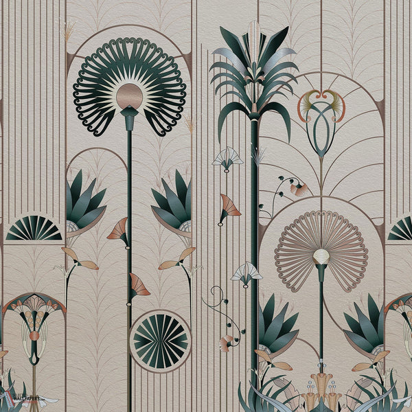 Floreal behang-Les Dominotiers-wallpaper-tapete-Beige-Non Woven 70 cm-Selected-Wallpapers-Interiors