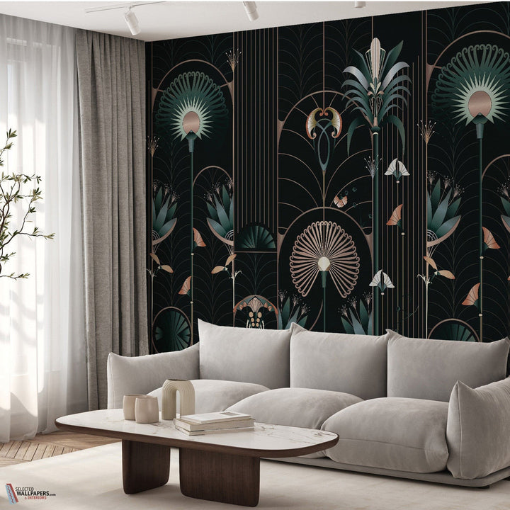 Floreal behang-Les Dominotiers-wallpaper-tapete-Selected-Wallpapers-Interiors