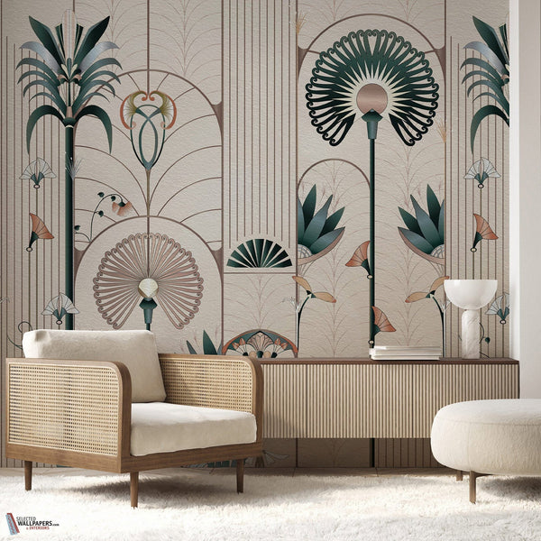 Floreal behang-Les Dominotiers-wallpaper-tapete-Selected-Wallpapers-Interiors