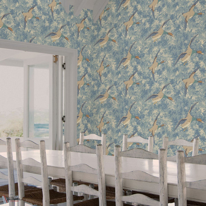 Forest Ducks behang-Mulberry-wallpaper-tapete-Selected-Wallpapers-Interiors