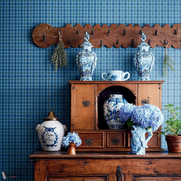 Huntley Plaid behang-Thibaut-wallpaper-tapete-Selected-Wallpapers-Interiors