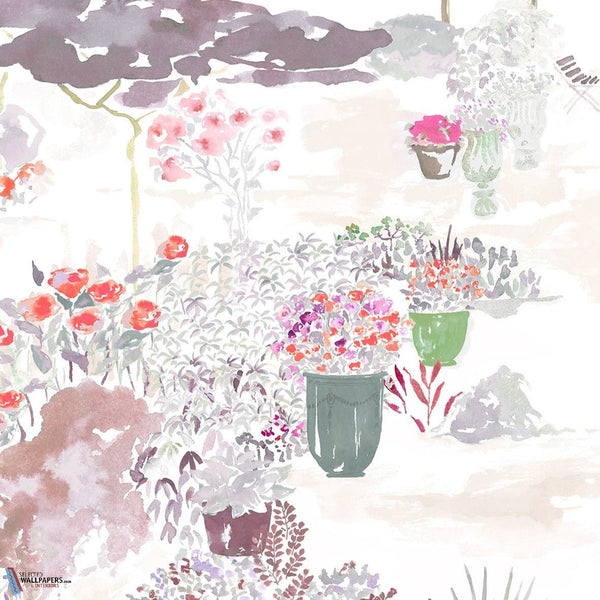 Jardin de France-Isidore Leroy-wallpaper-behang-Tapete-wallpaper-Gris Rose-Non Woven-Selected Wallpapers