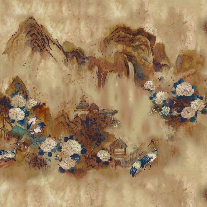 Kasgar-Coordonne-behang-tapete-wallpaper-Blue Spirulina-Non Woven-Selected-Wallpapers-Interiors
