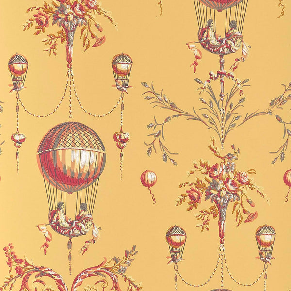 Roziere Fond Uni behang-behang-Braquenie-Moutarde-Rol-Selected Wallpapers &amp; Interiors