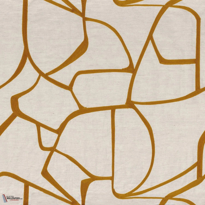 Lacis stof-Casamance-fabric-Ocre-Meter (M1)-Selected-Wallpapers-Interiors