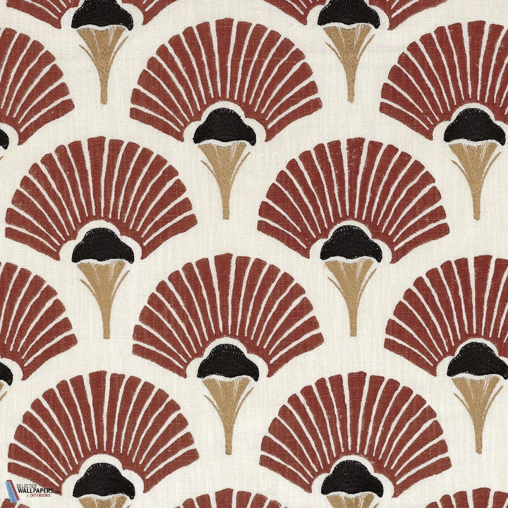 Linefolia stof-Casamance-Acajou-Meter (M1)-Selected-Wallpapers-Interiors