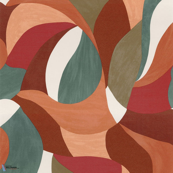 Mandorla-Behang-Tapete-Casamance-Orange Brulle/Vert Imperial-Rol-76200304-Selected Wallpapers