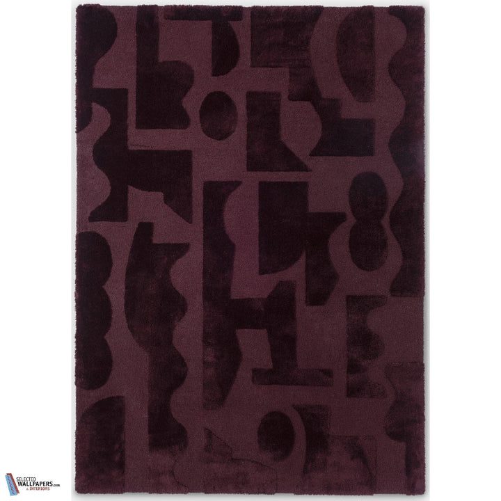 Mural Modest vloerkleed-Vloerkleed-Rug-Teppich-Brink & Campman-Burgundy-140 x 200 cm-121100140200-Selected Interiors