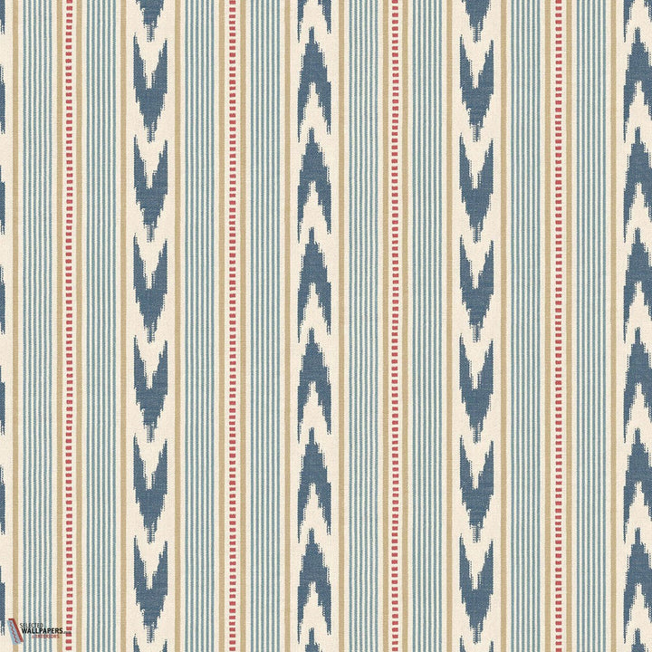 Newport Stripe behang-Mulberry-wallpaper-tapete-Blue/Red-Rol-Selected-Wallpapers-Interiors