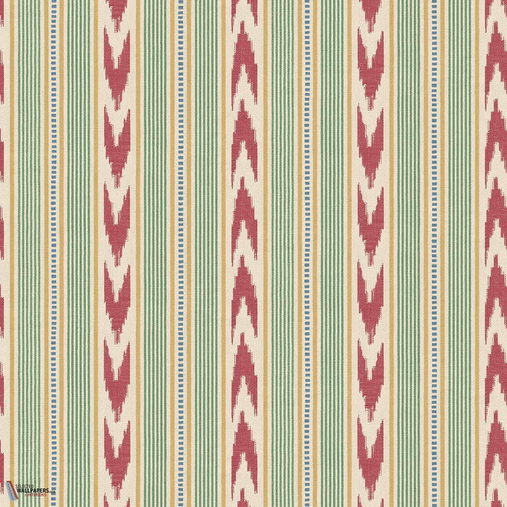 Newport Stripe behang-Mulberry-wallpaper-tapete-Red/Green-Rol-Selected-Wallpapers-Interiors