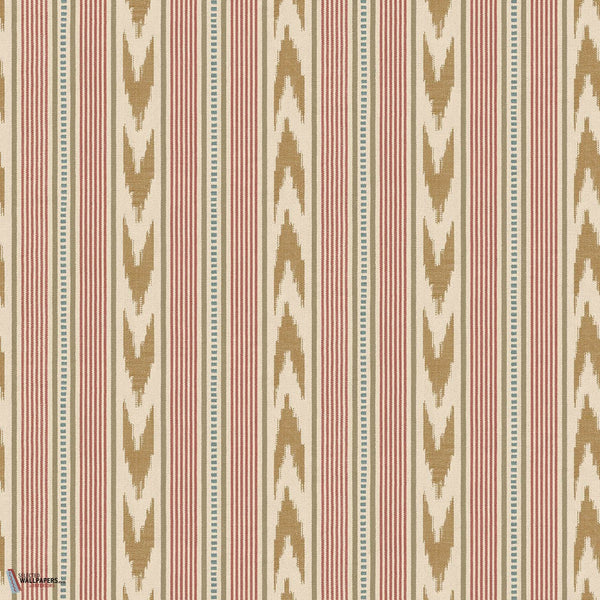 Newport Stripe behang-Mulberry-wallpaper-tapete-Old Red/Sand-Rol-Selected-Wallpapers-Interiors