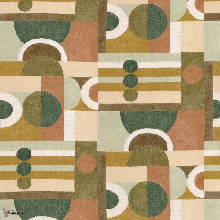 Paro stof-Casamance-fabric-Olive Terracotta-Meter (M1)-Selected-Wallpapers-Interiors