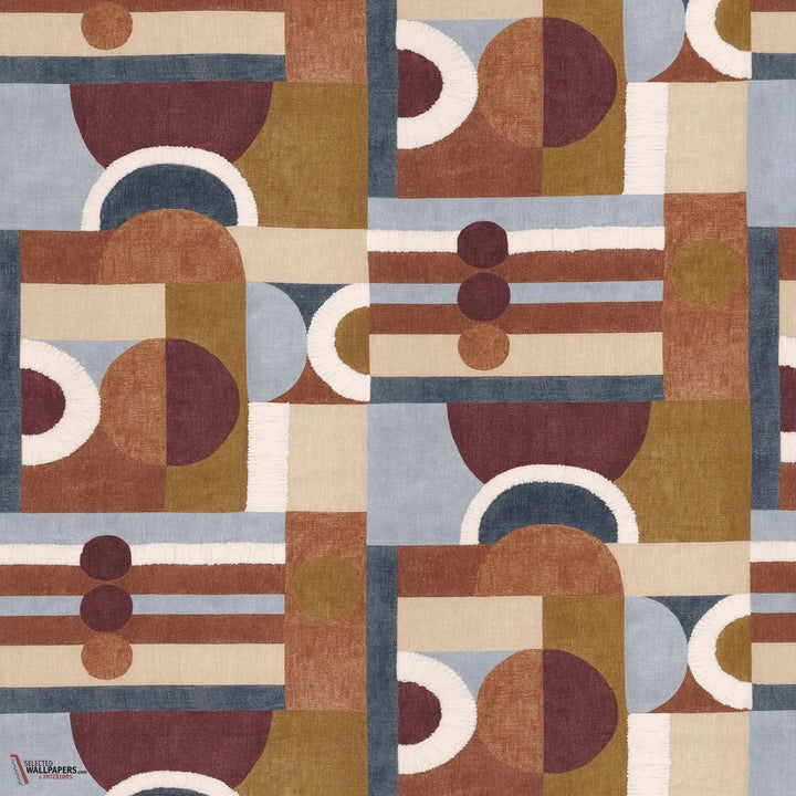 Paro stof-Casamance-fabric-Pourpre Ocre-Meter (M1)-Selected-Wallpapers-Interiors