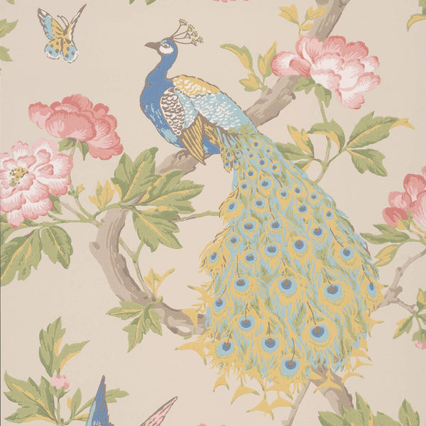 Pavona-behang-Tapete-Little Greene-Hazel-Rol-0245PAHAZEL-Selected Wallpapers