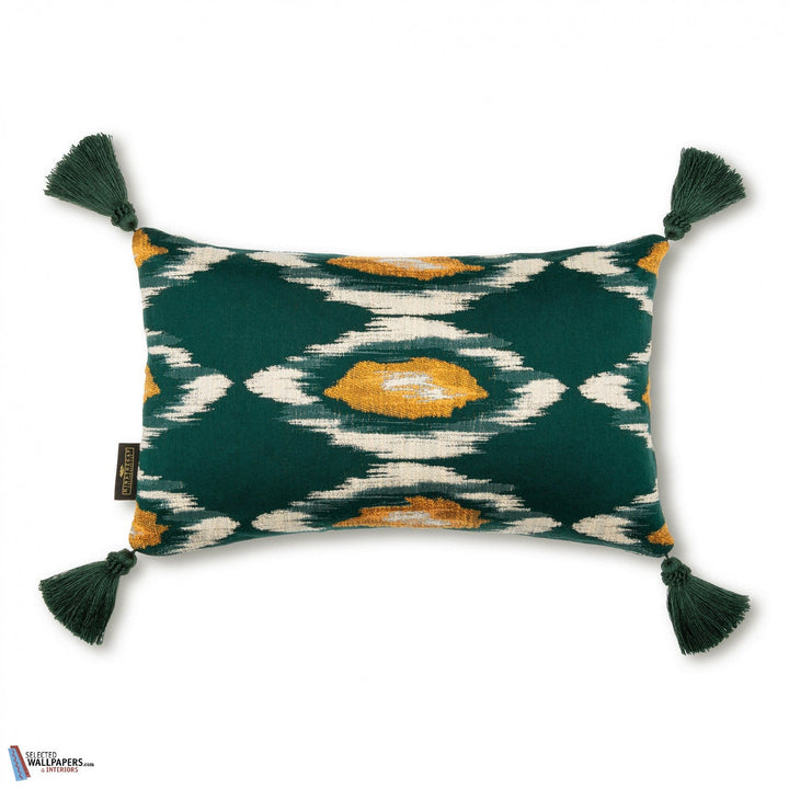 Pradesh Ikat Kussen-Kussen-Mind the Gap-Kissen-Cushion-Green/Yellow-50 x 30 cm-Selected Interiors