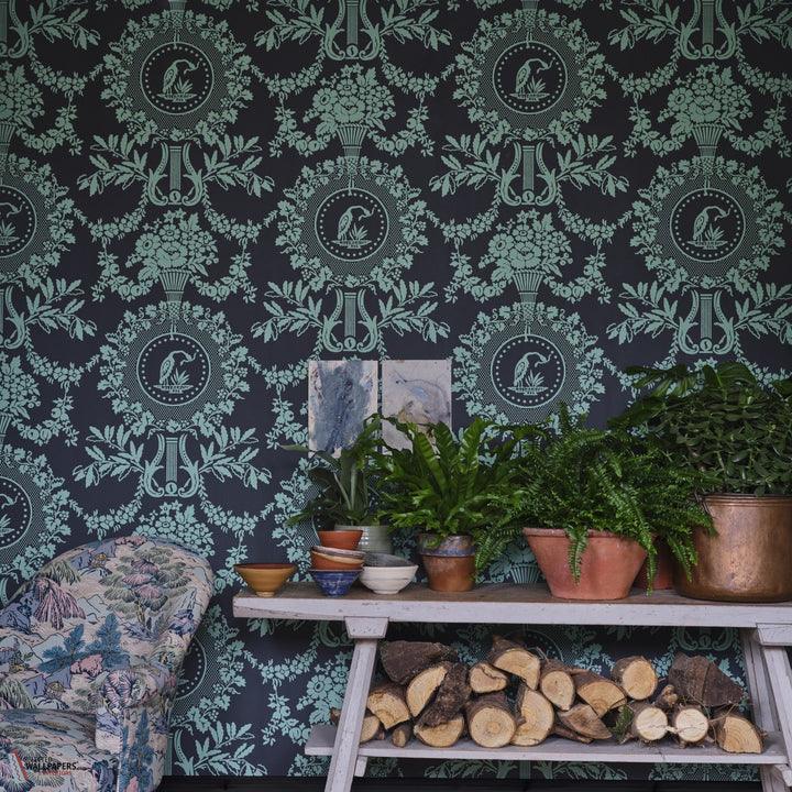 Purnon behang-Farrow & Ball-wallpaper-tapete-Selected-Wallpapers-Interiors