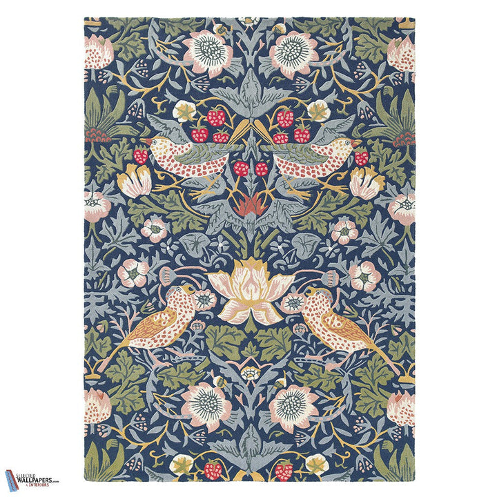 Strawberry Thief vloerkleed-Vloerkleed-Rug-Teppich-Morris & Co-Indigo-140 x 200 cm-027708140200-Selected Interiors