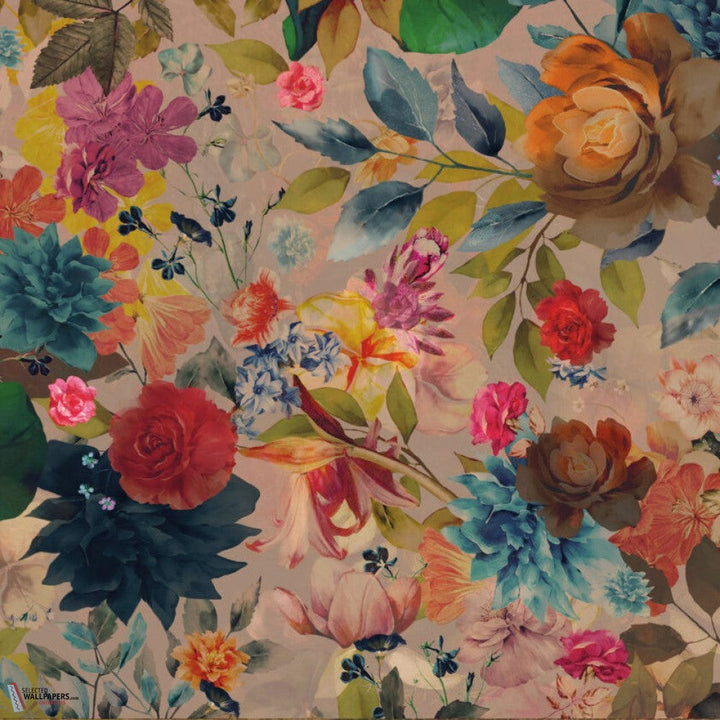 The Floret behang-Daisy James-wallpaper-tapete-Multicolor-Vinyl-Selected-Wallpapers-Interiors