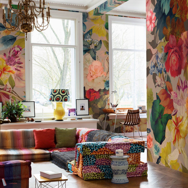 The Floret behang-Daisy James-wallpaper-tapete-Selected-Wallpapers-Interiors