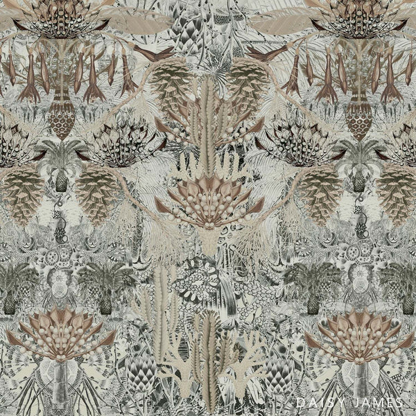 The Poppy-Behang-Tapete-Daisy James-Beige-Vinyl-DJ260-Selected Wallpapers