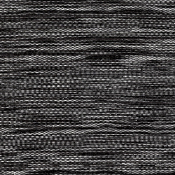 Windward Sisal-Thibaut-Black-Rol-Selected-Wallpapers-Interiors