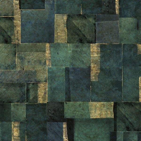 Antilia-behang-Tapete-Inkiostro Bianco-Green on Gold-Gold Leaf-INKUAGF2002-Selected Wallpapers