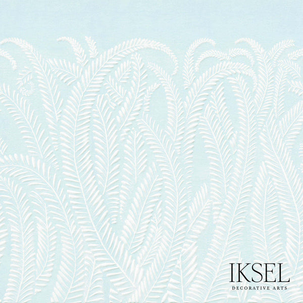 Art Deco Fern-Behang-Iksel-Ice Blue-225 cm-SC143_CS88-Selected Wallpapers