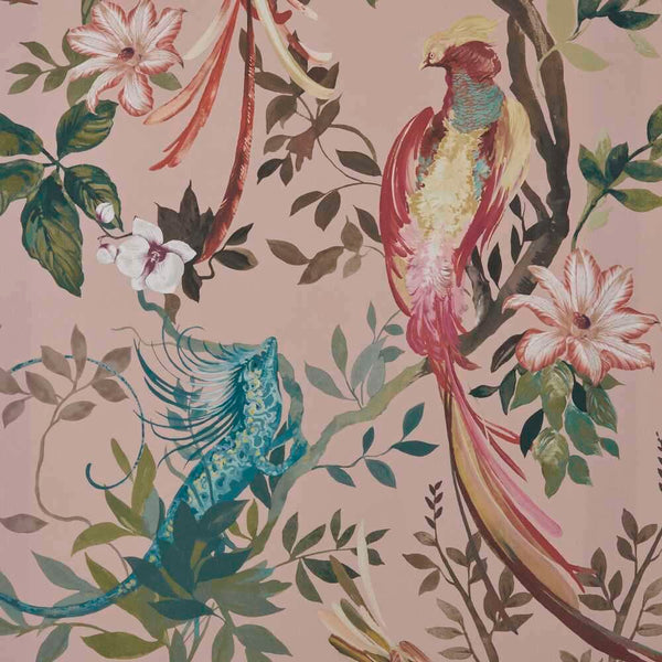 Bird Sonnet-Behang-Tapete-1838 wallcoverings-Blush Pink-Rol-2109-157-03-Selected Wallpapers