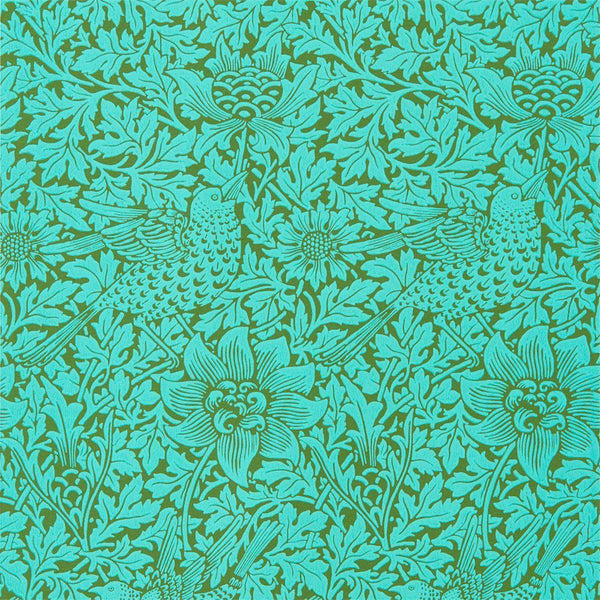 Bird and Anome-behang-Tapete-Morris & Co-Olive/Turqoise-Rol-216958-Selected Wallpapers