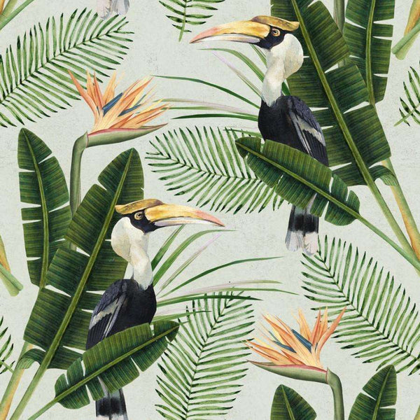 Birds of Paradise-behang-Tapete-Mind the Gap-Multicolor-300 cm (standaard)-WP20092-Selected Wallpapers