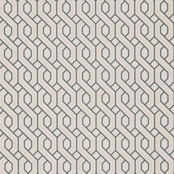 Boxwood Trellis-behang-Tapete-GP&J Baker-Charcoal/Bronze-Rol-BW45082.4-Selected Wallpapers