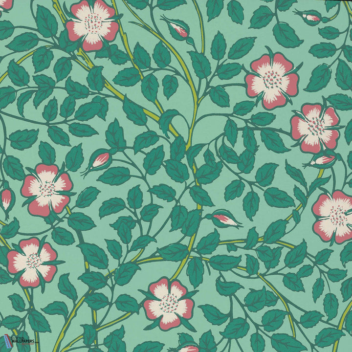 Briar Rose-behang-Tapete-Little Greene-Green Verditer-Rol-0263BRGVERD-Selected Wallpapers