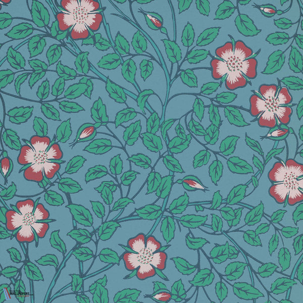 Briar Rose-behang-Tapete-Little Greene-Marine Blue-Rol-0263BRMARIN-Selected Wallpapers