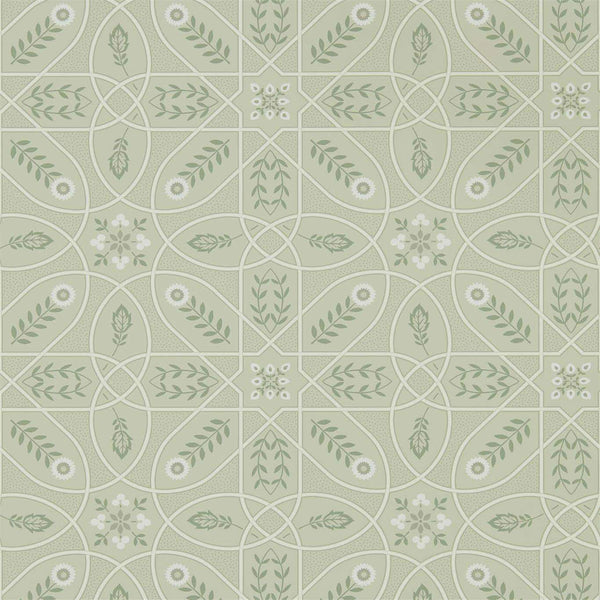 Brophy Trellis-behang-Tapete-Morris & Co-Sage Linnen-Rol-216702-Selected Wallpapers