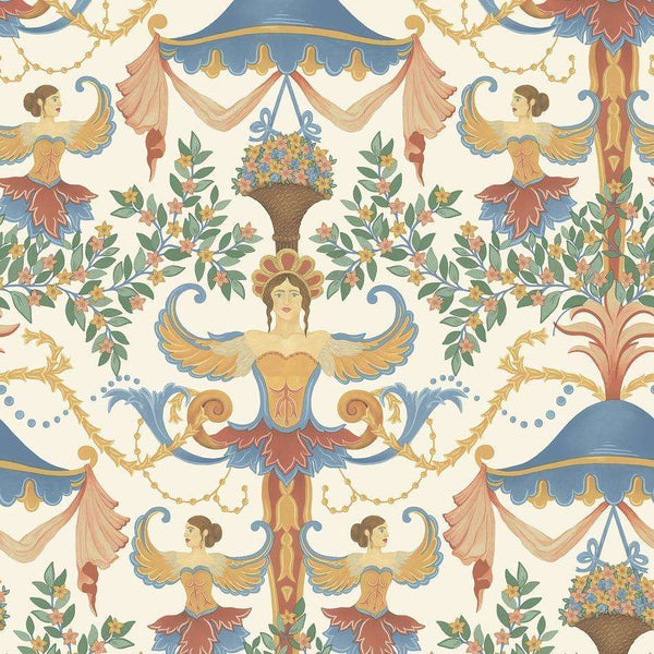 Chamber Angels-behang-Tapete-Cole & Son-Cerulean Sky, Rouge & Marigold-Rol-118/12028-Selected Wallpapers