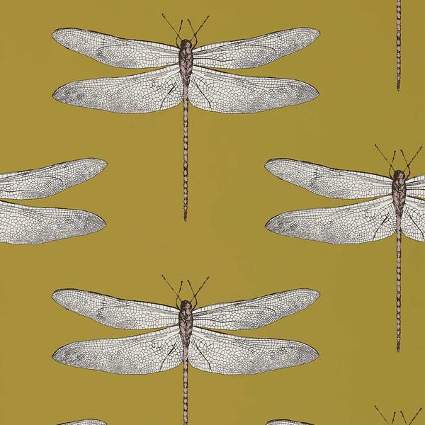 Demoiselle-behang-Tapete-Harlequin-Ochre-Rol-111244-Selected Wallpapers