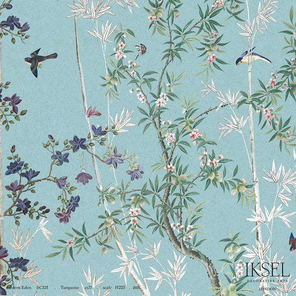 Eastern Eden-behang-Iksel-Turquoise-225 cm-SC121_CS71-Selected Wallpapers