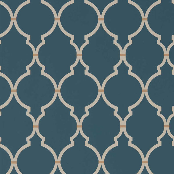 Empire Trellis-behang-Tapete-Sanderson-Indigo-Rol-216338-Selected Wallpapers