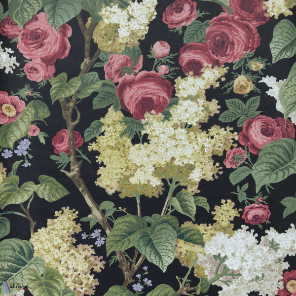 Floribunda-Behang-Tapete-1838 wallcoverings-Midnight Black-Rol-2311-168-04-Selected Wallpapers