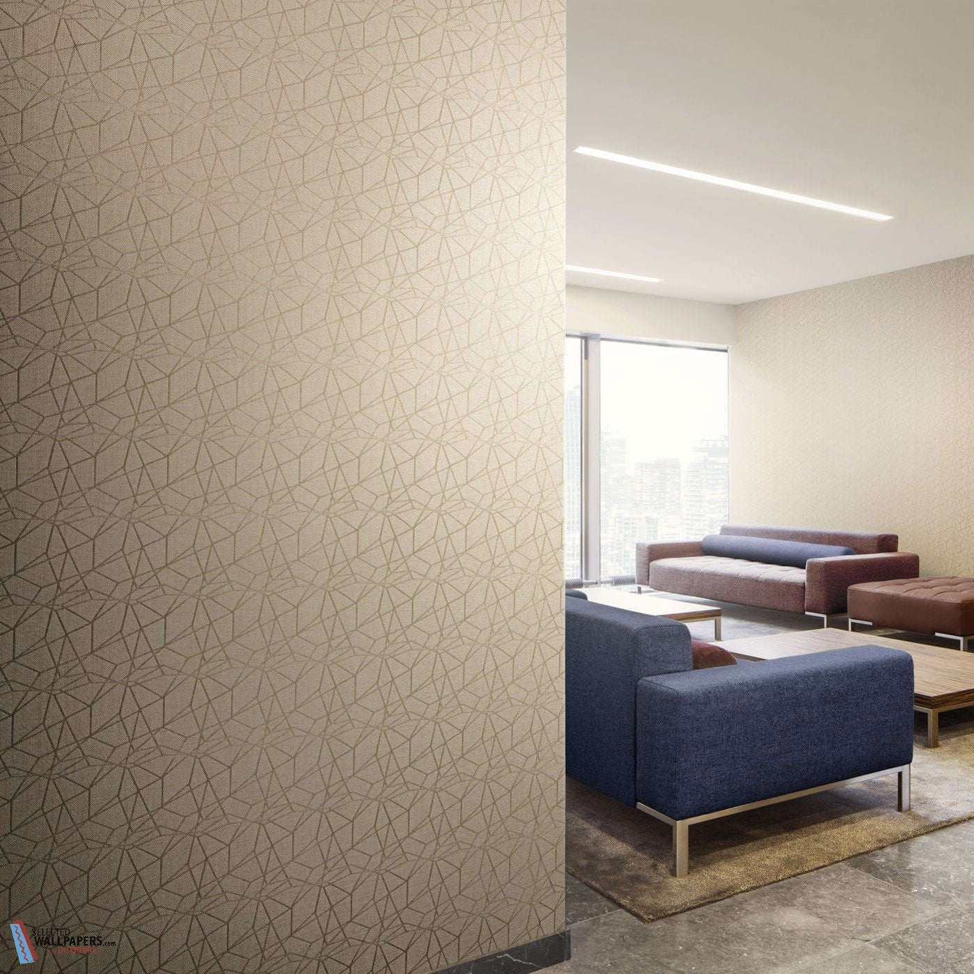 1079.17 | Larak 1079.17 Koroseal Vescom Subtle Abstract Lines Commercial  Vinyl Wallcovering